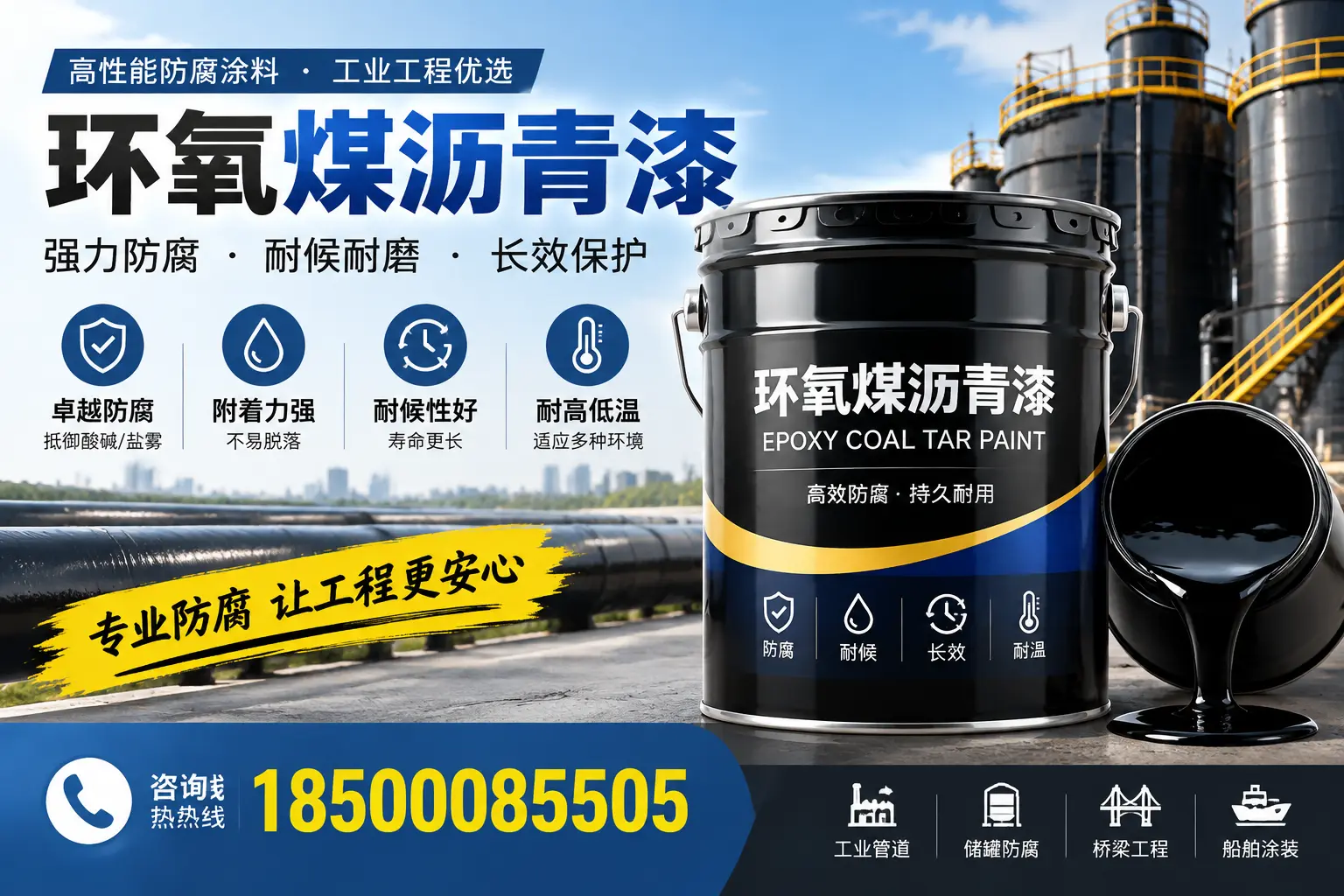 环氧煤沥青漆的施工方法与注意事项，确保在白杨顺利完成